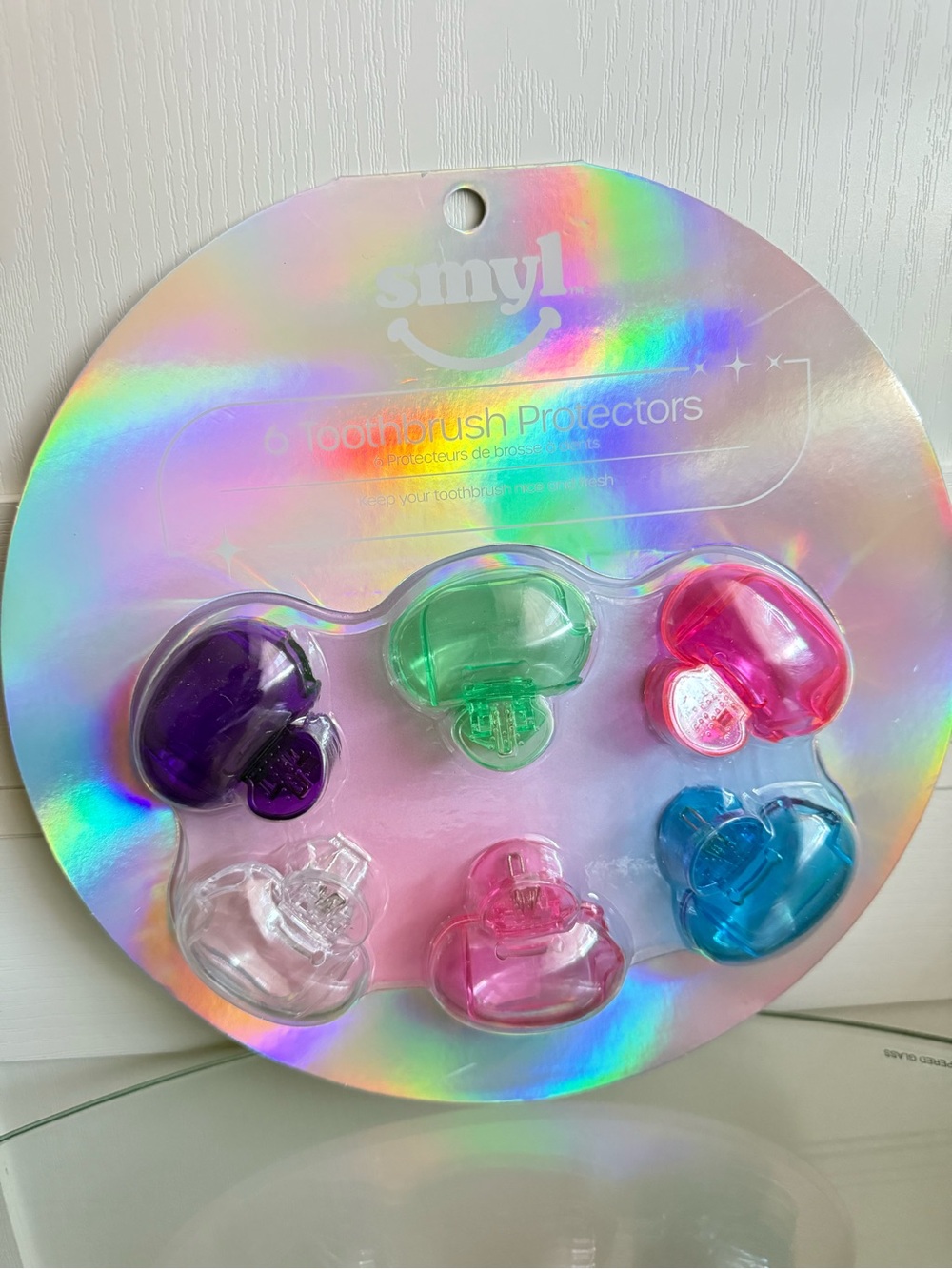 Smyl Toothbrush Protectors - Holographic Multicolor Packaging